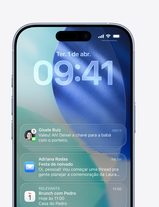 A tela do iPhone mostra mensagens pop-up