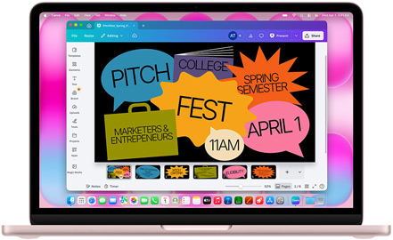 Canva App auf einem MacBook Air