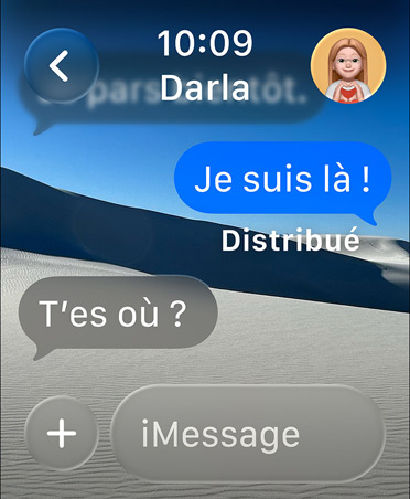 App Messages sur l’Apple Watch