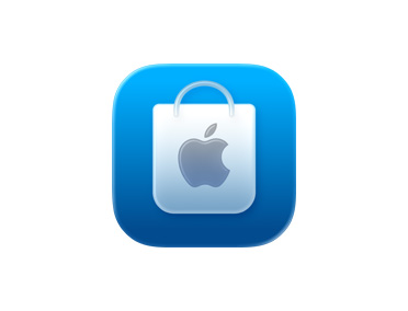 Apple Store App, Einkaufstaschen-Symbol, blau