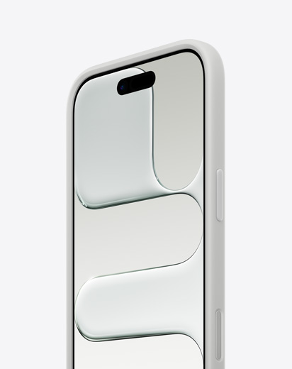 iPhone Air, преден екстериор, изглед отстрани, тънък профил, прикрепен светлосив бъмпър